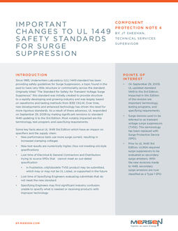 Cover of CPN4 - Important Changes to UL 1449 Safety Standards for Surge Suppression - Tech Topic