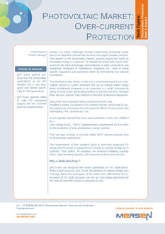 Cover of PVPN3 - Photovoltaic Market Over Current Protection EN - Tech Topic