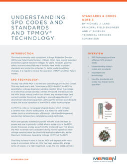 Cover of SCN3 - Understanding SPD Codes and Standards and TPMOV Technology - Tech Topic