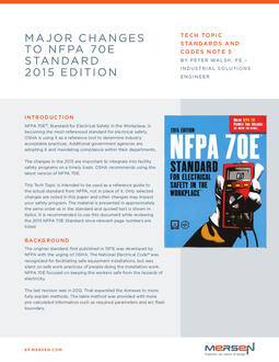 Cover of SCN5 - Major Changes to NFPA 70E Standard 2015 Edition