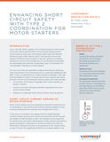 Cover of CPN2 - Enhancing Short Circuit Safety with Type 2 Coordination for Motor Starters - Tech Topic